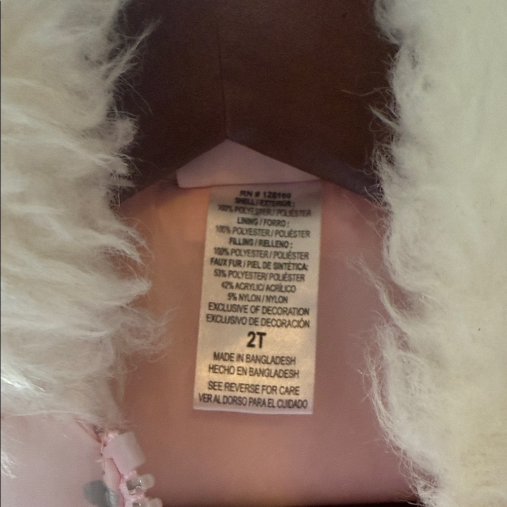 Little Lass Pink Jacket with White Trim